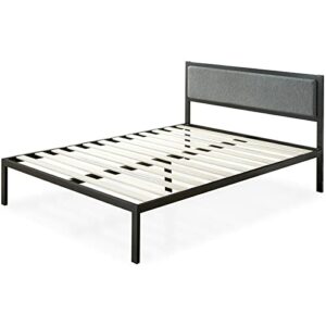 ZINUS Korey Metal Platform Bed Frame with Upholstered Headboard / Wood Slat Support / No Box Spring / Easy Assembly, Full