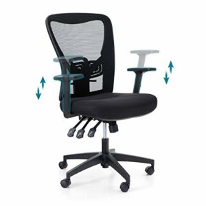 PHI VILLA Office Chair with High Back,3 Adjusters for Height,Back and Rocking,Home Office Desk Chairs with Wheels and Armrest for Women,Men,Short People and Heavy People,Max Laod Bearing up to 250 lbs