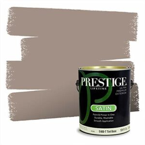 Prestige Paints Exterior Paint and Primer In One, 1-Gallon, Satin, Comparable Match of Behr* Parisian Café*