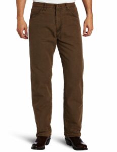 Wrangler Rugged Wear Men's Woodland Thermal Jean ,Night Brown,36x30
