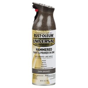 Rust-Oleum 258199 Universal Hammered Spray Paint, 12 Ounce, Dark Bronze, 12 Ounce
