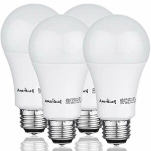 AmeriLuck 4-Pack 3-Way LED Light Bulb A19 for Reading and Needlework, 40-60-100W Equivalent, Omni-Directional, 5000K Daylight