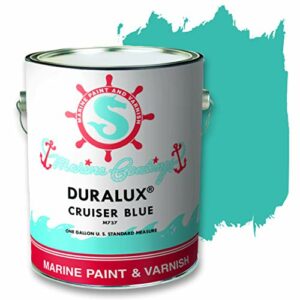 DURALUX Marine Enamel, Cruiser Blue, 1 Gallon, Topside Paint for Boats and Other Onshore or Offshore Marine Maintenance Applications, Adheres to Steel, Metal, Wood, Fiberglass & Aluminum