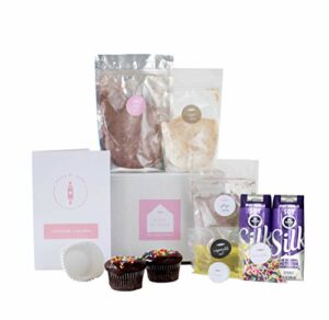 GRACE AT HOME Baking Kits for Kids - Various DIY Dessert Kits Available - Premeasured ingredients, NO Mixer required (Chocolate Cupcake - Egg Free/Dairy Free)