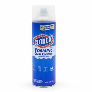 Clorox Foaming Glass Cleaner Aerosol | All Purpose Window And Glass Cleaner Spray | Washes Away Dirt | Streak-Free & No-Drip formula Glass Cleaners for Windows and Mirrors, 16 Oz - 1 Pack
