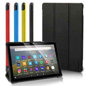 All New Fire HD 8 Tablet Case, Tablet Case Fits Kindle Fire HD 8 & 8 Plus Tablet (8”12th/10th Generation, 2022/2020 Release), Ultra Light Slim Fit Cover, Not Suit Kindle for 2017/2018 Release-Black