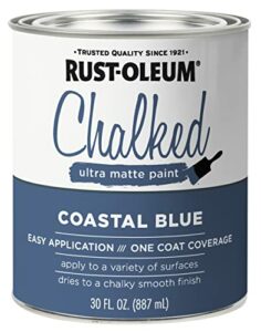 Rust-Oleum 329207 Ultra Matte Interior Chalked Paint 30 oz, 30 Fl Oz (Pack of 1), Coastal Blue