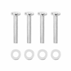 MOUNT-IT! M8 Screws for Samsung TV [M8 x 45mm, Pitch 1.25mm] Stainless Solid Steel Screw Bolts for Wall Mounting | Samsung 7, 8 9 Series Compatible (Silver)
