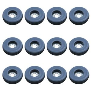 Antrader 1 Inch Screw on Furniture Glides Sliders for Wooden Furniture, PTFE (Teflon) Chair Leg Slides able Ground Protector Anti-Abrasion Sliding Mat 12-Pack