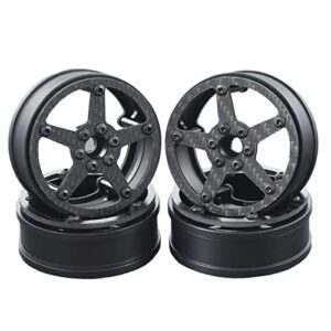 4Pcs 64x30mm Carbon Fiber Wheels Rim for RC Competition Crawler MOA RC4WD Bully 2 XR10 RS10 Motor On Axle 2.2 Tires