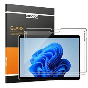 [2 pack] Megoo Tempered Glass Screen Protector For New Microsoft Surface Pro 9 2022/ Surface Pro 8/ Surface Pro X 13 Inch, Easy Installation, Scratch Resistant, Friendly Touching Screen Protector