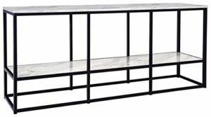 Signature Design by Ashley Donnesta Contemporary Faux Carrara Marble TV Stand Fits TVs up to 62