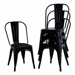 Chairs Metal Stackable Restaurant Dining Chair 18