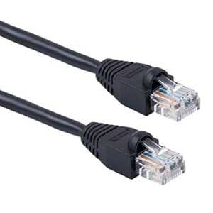 Philips Ethernet Cable 14 ft. (4.2m) Cat5e Cat5 RJ45, Up to 100Mbps, for Router, Modem, Black, SWN7112A/27
