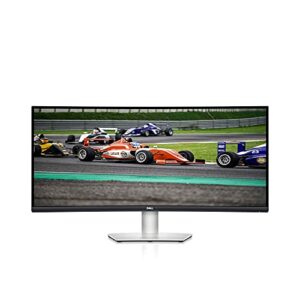 Dell S3422DW - 34-inch WQHD 21:9 Curved Monitor, 3440 x 1440 at 100Hz, 1800R, Built-in Dual 5W Speakers, 4ms Grey-to-Grey Response Time (Extreme Mode), 16.7 Million Colors, Silver