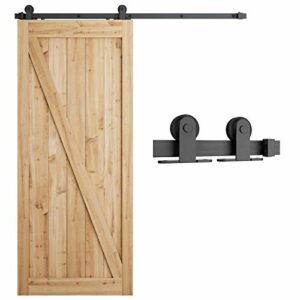SMARTSTANDARD 6 Feet Top Mount Sturdy Sliding Barn Door Hardware Kit - Smoothly and Quietly - Simple and Easy to Install - Includes Step-by-Step Instruction - Fit 36'' Wide Door Panel (T Shape)