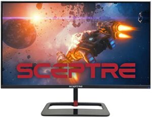 Sceptre 27 inch QHD IPS LED Monitor 2560x1440 HDR400 HDMI DisplayPort up to 144Hz 1ms Height Adjustable, Build-in Speakers, Gunmetal Black 2021 (E275B-QPN168)
