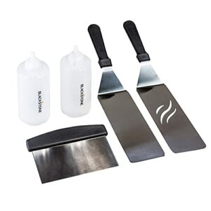 Blackstone 1542 Flat top Griddle Professional Grade Accessory Tool Kit (5 Pieces) 16 oz Bottle, Two Spatulas, Chopper/Scraper and One Cookbook-Perfect for Cooking Indoor or Outdoor, Multicolor