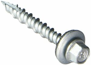 #10 x 1-1/2 Hex Washer Head Metal Roof Screw. 100ct - Self starting/self tapping metal to wood, sheet metal roofing, siding screws with EPDM washer seal. Powder Coated for Corrosion Resistance. For corrugated roofing. (#10 x 1-1/2 Inch)