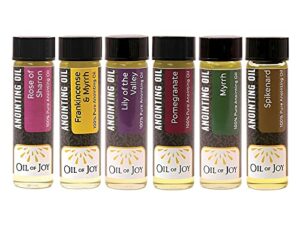 Pack of 6 Anointing Oil Bottles Oil of Joy Assorted 1/4oz (Pack of 6) Oz