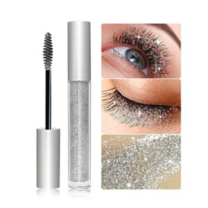 Glitter Mascara Shiny Diamond Mascara Waterproof Long Lasting Thickening Lengthening Lash Makeup for Party Wedding