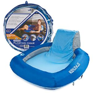 Kelsyus Premium Floating Chair with Fast Inflation, Inflatable Recliner Chair, Lake & Pool Float for Adults with Cup Holder, Amazon Exclusive