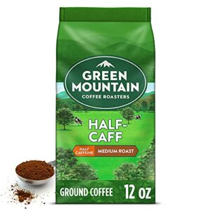 Green Mountain Coffee Half Caff Keurig Single-Serve K Cup Pods, Medium Roast Coffee, Bagged 12oz., Half Caff, 12 Oz