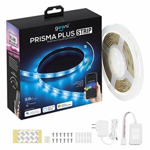 Geeni Prisma Plus Strip Smart Wi-Fi Led Light Strip Kit 9.8ft, Weatherproof, Brighter Colors and Tunable White Temperature, Compatible with Alexa,