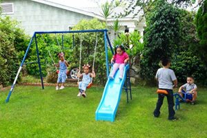 FITNESS REALITY KIDS 6 Station Swing Set with Seesaw