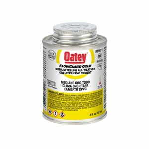 Oatey 31911 8 oz. CPVC All Weather Flowguard Gold 1-Step Yellow Cement