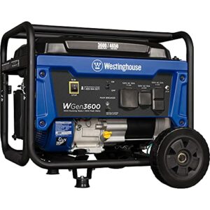 Westinghouse 4650 Watt Portable Generator, RV Ready 30A Outlet, Wheel & Handle Kit, Gas Powered, CARB Compliant