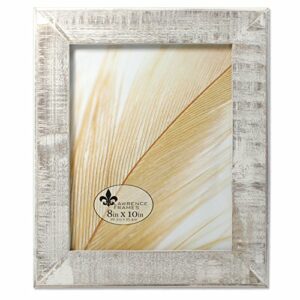 Lawrence Frames 734080 8x10 Distressed Gray Wood with White Wash Picture Frame, Grey