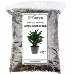 Houseplant Mulch - Small bark Wood Chips for Indoor, Patio, Potting Media, and Much More! (8QTs)