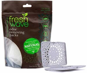 Fresh Wave Odor Eliminating & Deodorizing Packs | Bag of 6 & Fresh Pod Case | Safer Odor Relief for Small Spaces | Natural Plant-Based Odor Eliminator | Odor Absorbers for Home