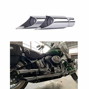 Slip on Dyna Exhaust Mufflers for 1991-2017 Harley Dyna Fat Bob,Low Rider, Street Bob, Super Glide, Wide Glide(Chrome)