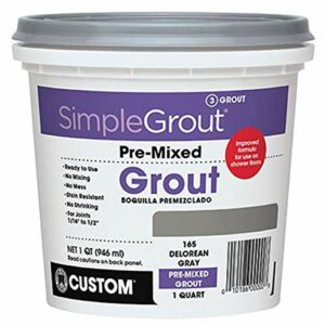 Custom PMG165QT 1-Quart Simple Premium Grout, Delorean Gray (Pack May Vary)