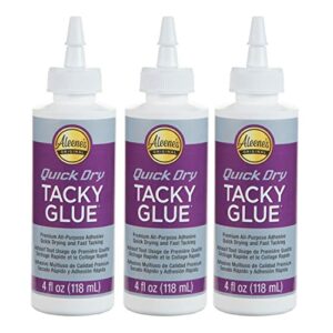 Aleene's Quick Dry Tacky Glue, 4 FL OZ - 3 Pack, Multi