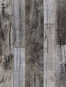 Grey Wood Wallpaper 17.71In X 78 in Peel and Stick Wallpaper Distressed Wood Contact Paper for Cabinets Shiplap Decorative Wood Plank Wallpaper Removable Waterproof Vinyl Self Adhesive Wallpaper