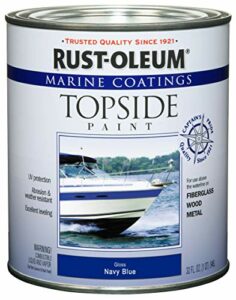 Rust-Oleum, Navy Blue, 207002 Marine Topside Paint, 1-Quart, 32 Fl Oz (Pack of 1), 11