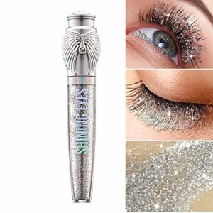 Diamond Glitter Lashes Mascara Waterproof Shimmer Colored MascaraCharming Longlasting Mascara Perfect for Stage Party Wedding Music Festival Very Sparkling Eyes Makeup