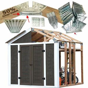 EZBUILDER 50 Structurally Stronger Truss Design Easy Shed Kit Builds 6in - 14in Widths Any Length Storage Barn Shed Garage Playhouse Easy Framing Kit 2x4 Basic Barn Roof Wood NOT Included