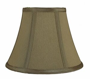 Urbanest Softback Bell Lampshade, Faux Silk, 5-inch by 9-inch by 7-inch, Taupe, Spider-fitter
