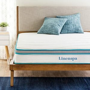 LINENSPA 8 Inch Memory Foam and Innerspring Hybrid Mattress – Twin XL Mattress – Bed in a Box – Medium Firm Mattress