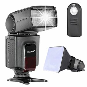 Neewer TT560 Speedlite Flash Kit compatible with Canon Nikon Sony Pentax DSLR Camera with Standard Hot Shoe，Includes: (1)TT560 Flash + (1)Flash Diffuser + (1)Remote Control