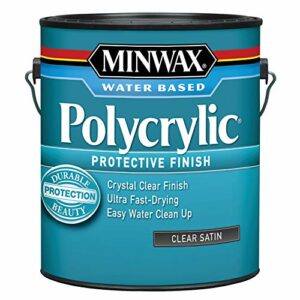 1 gal Minwax 13333 Clear Polycrylic Water-Based Protective Finish Satin