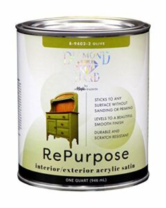 Majic PAINTS Interior/Exterior Satin Paint, RePurpose your Furniture, Cabinets, Glass, Metal, Tile, Wood and More, Olive Green, 1-Quart ​, 32 Fl Oz (Pack of 1