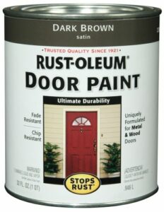 Rust-Oleum 238313 Front Door Paint, Quart, Dark Brown