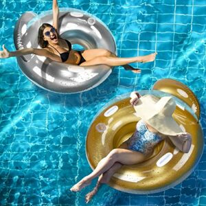 Zcaukya Inflatable Pool Float Chair, 2 Pack 47